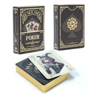 ייצור פעילויות פנאי משחק קלפי פוקר באיכות גבוהה מותאם אישית מותאם אישית נייר כסף קלפי יוקרה