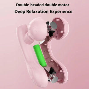 Offre Spéciale Mini pistolet de Fascia à double extrémité portable à 4 vitesses conception silencieuse pour la relaxation musculaire du corps entier soulagement des vibrations de profondeur - Product Image 5