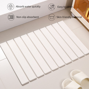 <span class=keywords><strong>Tapis</strong></span> de bain antidérapant super absorbant à séchage rapide en terre de diatomée, design moderne personnalisable, pliable, pour salle de bain et douche - Product Image 5