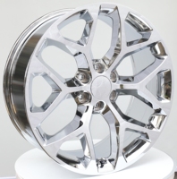 Jantes en aluminium électroplaquées Chrome Snowflake Wheel 6*139.7 pour tout-terrain, 22, 24, 26, 28 pouces