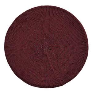 Béret scintillant en acrylique, 12 couleurs, béret en tricot côtelé, doublure, bonnet, couvre-chef, vente en gros - Product Image 1