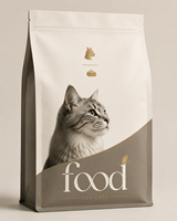 Sac de qualité alimentaire avec valve pour l'emballage d'aliments pour chiens et chats résistant à l'humidité, sac à soufflets latéraux