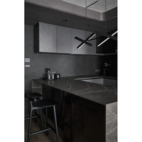 Comptoir en marbre poli, dessus d'armoire de cuisine sur mesure, plateau de bureau, quincaillerie assortie, panneau résistant à l'humidité et imperméable