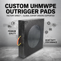 Plaques de support antidérapantes et résistantes à l'usure en UHMWPE de 35 mm d'épaisseur, sur mesure, avec service de découpe pour grue mobile
