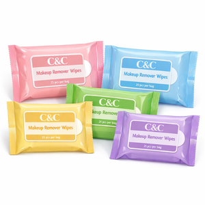ผ้าเช็ดทำความสะอาดเครื่องสำอางแบบใช้แล้วทิ้ง สำหรับผู้หญิง ผลิตจากวัสดุไม่ถักทอ ปราศจากแอลกอฮอล์ ได้รับการรับรองมาตรฐาน ISO9001 ทำความสะอาดล้ำลึก พร้อมวิตามินซี - Product Image 3