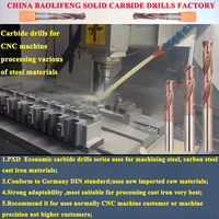 Foret en carbure monobloc en acier au tungstène de haute précision Baolifeng PXD 3D/5D pour machine-outil CNC pour le traitement de l'acier au carbone