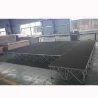 Plataforma de Escenario Portátil Modular Telescópica de Aleación de Aluminio Ligera, con Certificación CE, Fácil de Montar y Desmontar