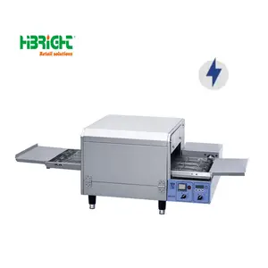 Máquina de fabricación de alimentos de cocina comercial de acero inoxidable de tamaño personalizado horno de pizza transportador de control eléctrico móvil