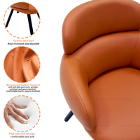 Chaise de salle à manger avec rotation à 360 degrés en cuir, designer italien moderne, chaise d'appoint pour réception dans le hall de l'hôtel