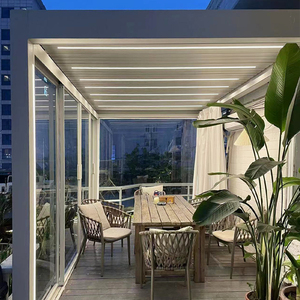 Pérgola Bioclimática <span class=keywords><strong>de</strong></span> <span class=keywords><strong>Aluminio</strong></span> con Techo <span class=keywords><strong>de</strong></span> Láminas Ajustables, Resistente a la Lluvia, <span class=keywords><strong>para</strong></span> Jardín Exterior, Marca ANCSEM, Fabricada en China - Product Image 3