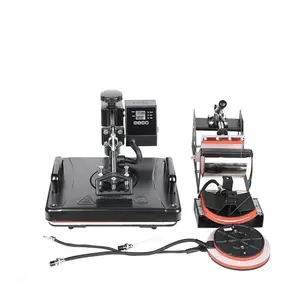 Customized t shirt printing machines for graphic design 8 in 1 combo heat press machine print designed Connector compatible