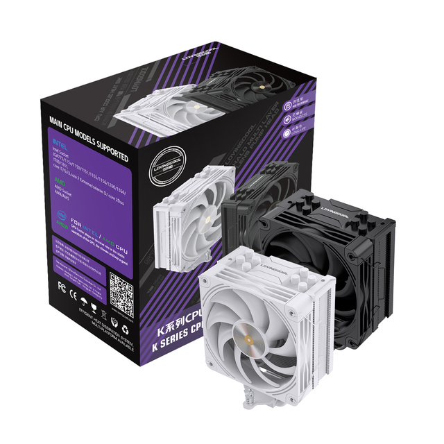 LOVINGCOOL High-Quality Matte Finish Lightless CPU Cooler with 120mm Fan Rapid Heat Dissipation Quiet Gaming Case CPU AMD4 Intel