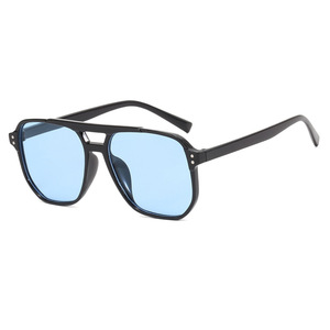 Lunettes de soleil carrées à double pont Rice Nail, nouvelle mode <span class=keywords><strong>2023</strong></span>, tendance, forme concave - Product Image 4
