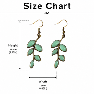 Orecchini Boho Verde Menta a Forma di Foglia Luminosi al Buio, Gioielli di Moda per Donne - Product Image 5