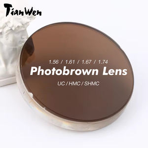 <span class=keywords><strong>Cristales</strong></span> para lentes fotocromáticas 1,56 Resina de color transparente Revestimiento HMC Lente óptica para prevenir la miopía - Product Image 5