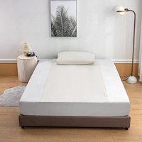 Sábana Plana Antibacteriana Bordada de Mezcla de Algodón Duradera, 400 Hilos, Ecológica, para Todas las Estaciones, Hilo de Grado 60, Lavable, Personalizable