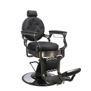 Le sedie da barbiere Vintage da salone più vendute il negozio di barbiere da uomo può mettere giù la sedia da barba sedia da barbiere Vintage nera