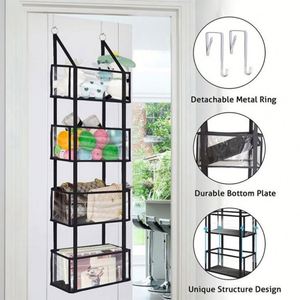 High Quality Transparent PVC Hanging Organizer Eco-Friendly Decorative Storage Bag with Door Mounting for Home Organization - Product Image 3