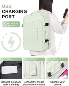 Mochila de Viaje Grande Personalizada para Mujer, Impermeable, Informal, para Deportes al Aire Libre, con Puerto de Carga USB y Compartimento para Zapatos - Product Image 3