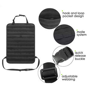 Panneau organisateur universel tactique MOLLE pour dossier de siège avec pochettes, sac de rangement multi-usages pour outils de véhicule, organisateur de siège de voiture - Product Image 5