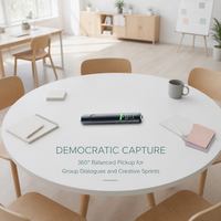Enregistreur vocal numérique en métal, longue autonomie, réduction de bruit HD, enregistreur audio USB WAV pour réunions, conférences, interviews