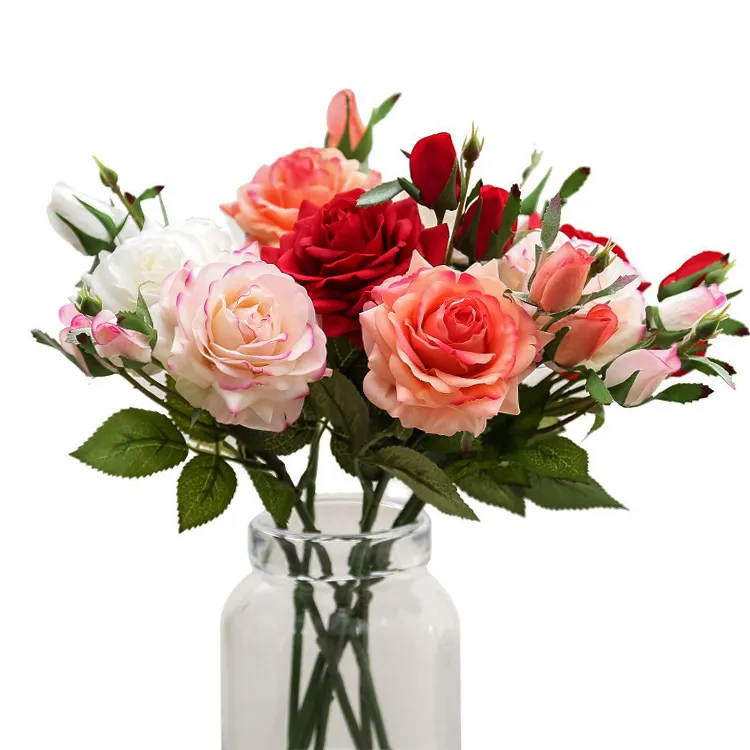 Pengiriman Cepat Barang Hadiah Kecil Buatan Diawetkan Buket Bunga Mawar Merah Abadi Pengantin untuk Dekorasi <span class=keywords><strong>Pernikahan</strong></span> dan Hari Valentine