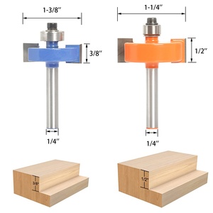 Juego de brocas de enrutador con 5 rodamientos ajustables, brocas de corte de ranura, puntas de carburo, 2 unidades - Product Image 3