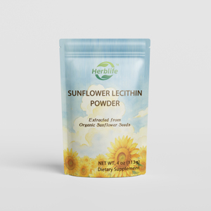 Poudre de lécithine de tournesol biologique OEM/ODM très vendue pour la pâtisserie et les smoothies, soutien pour la santé du cerveau, de la peau, des cheveux, du foie et du cœur - Product Image 1