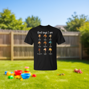 Camiseta con diseño de caballo de juguete para niñas, con la frase 'God Saying' - Product Image 3