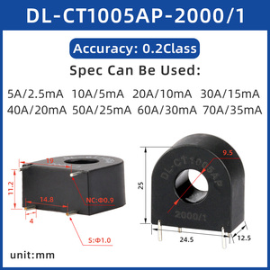 Mini <span class=keywords><strong>sensore</strong></span> di <span class=keywords><strong>corrente</strong></span> AC di precisione DL-CT1005A DL-CT1010A DL-CT1005APL montaggio Micro piccolo PCB - Product Image 4