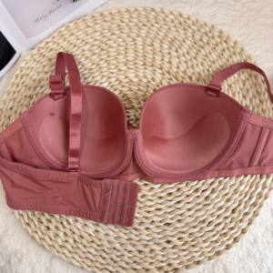 2321 #2025 novedad de verano sujetador fino de moda para mujer al por mayor diario suave Color sólido ajustable en el pecho sujetador de punto - Product Image 3