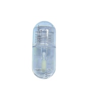 Tube de brillant à lèvres transparent en forme de capsule, conteneur vide en plastique pour baume à lèvres avec logo personnalisé, vente en gros OEM, faible MOQ