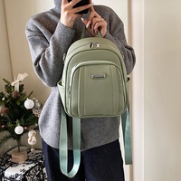 Tas Ransel Wanita Musim Panas PU Desain Goya, Lapisan Polyester, Ukuran Kecil, Cocok untuk Sekolah, Perjalanan, dan Kuliah, Dilengkapi Penyimpanan Ekspansi