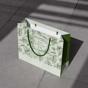 Luxury Custom Tote Bags Classic Style Personalized <b>Paper</b> Shopping Bags with High-End Logo Printed <b>Made</b> From Paperboard - Product Image 3