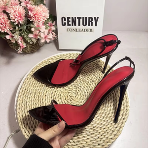 Nuovi Tacchi a Spillo Sexy da 10CM e 12CM con Soletta Rossa alla Moda per <span class=keywords><strong>Donna</strong></span>, Sandali Alti con <span class=keywords><strong>Tacco</strong></span> Sottile di Tendenza - Product Image 1