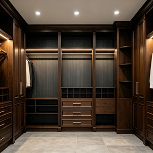 <span class=keywords><strong>Cabina</strong></span> <span class=keywords><strong>Armadio</strong></span> Premium Personalizzata in Legno Massello con Sistema di Cassetti per Camera da Letto Principale di Villa di Lusso - Product Image 1