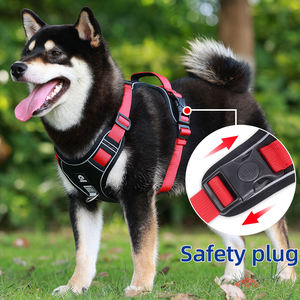 Hot Selling Adjustable Nylon Dog Harness Breathable Vest Reflective <b>Padded</b> Protective Cover Wholesale Outdoor Pet Sports No Pull - Product Image 2