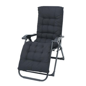 Chaise de <span class=keywords><strong>pelouse</strong></span> rembourrée à gravité zéro chaise longue <span class=keywords><strong>anti</strong></span>-gravité inclinable de patio pliable avec oreiller chaise de camp en plein air - Product Image 1