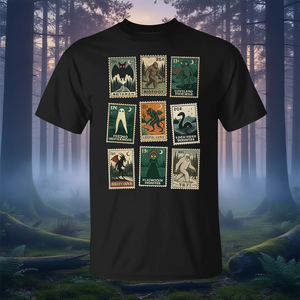 Camiseta Cryptid Monster Stamps, unisex, talla para adultos M L XL XXL, camiseta gráfica de algodón de primera calidad - Product Image 3