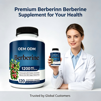 Capsules de Berbérine HCl 1200mg enrichies en cannelle de Ceylan pure pour soutenir la santé immunitaire, végétaliennes, personnalisation OEM disponible