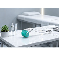 Rouleau Derma DRS 192 aiguilles économique avec poignée transparente en PC – Soin manuel de la peau – Améliore la texture de la peau – Livré avec un étui de rangement