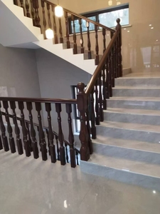 Cột hình bát giác hiện đại, kiểu gỗ óc chó đen, gỗ cao su, thông số kỹ thuật 5.8, dành cho cầu thang nhà ở và biệt thự - Product Image 2