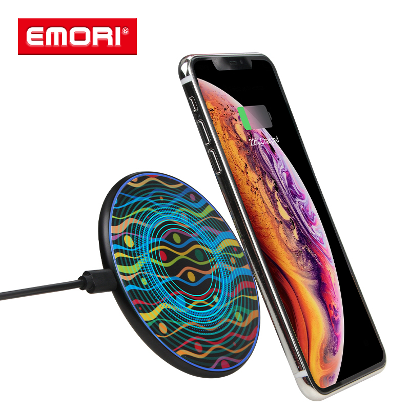 MOQ 100 pcs Ци стандарт 13,5 W Универсальный круглый алюминиевый беспроводной мобильный телефон зарядное устройство