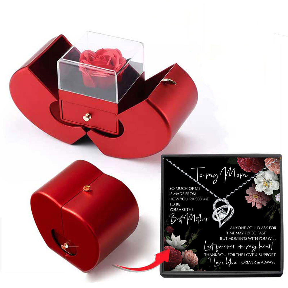 Necklace Silver + Apple Box (English Card)