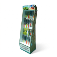 Support d'affichage en carton pliable personnalisé avec crochet au sol pour l'affichage de dessins animés de sacs à main ou de supports en carton
