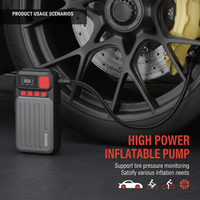 Démarreur de batterie de voiture Boltpower 2000A haute puissance 12V avec pompe à air intégrée 16000mAh pour camions