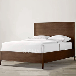 Cama Moderna <span class=keywords><strong>de</strong></span> Pared con Tamaño Personalizado Sigma, <span class=keywords><strong>Madera</strong></span> Sólida con Chapa <span class=keywords><strong>de</strong></span> Roble, Cama King Size con Dosel <span class=keywords><strong>de</strong></span> Tela - Product Image 2