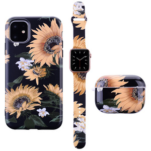 <span class=keywords><strong>Coque</strong></span> <span class=keywords><strong>de</strong></span> téléphone personnalisée avec motif floral en verre pour <span class=keywords><strong>iPhone</strong></span>, impression IMD, TPU souple, anti-chute, <span class=keywords><strong>coque</strong></span> arrière pour AirPods 3, ensembles pour bracelet <span class=keywords><strong>de</strong></span> montre - Product Image 6
