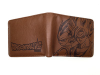Dompet Anime pendek pemegang dompet PU kualitas tinggi Unisex Seiya Super Saiyan Vegeta Naga Timbul 24 model untuk pria wanita anak-anak