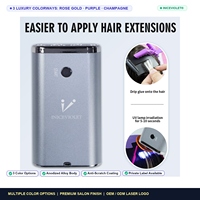 Paket Lengkap Ekstensi Rambut UV untuk Pemula Lampu UV LED 5x20g Lem 3x30ml Penghilang Kuas Jepit Set Pemula Salon